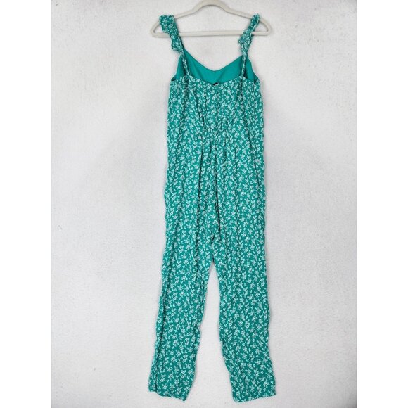 The Nines by HATCH Maternity Jumpsuit Womens Small Green Floral Ruffle Strap - Picture 7 of 11
